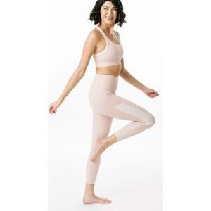 ZYIA Bare Primo Mesh High Rise Leggings Light Pink Activewear Sportswear Womens